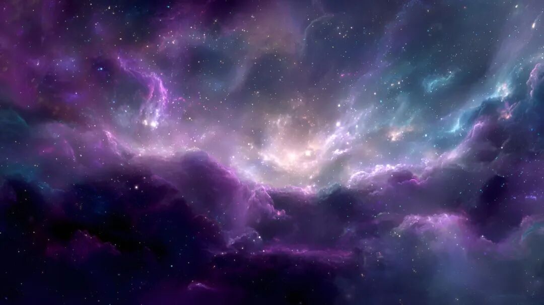 摄图网_603297543_星空中的紫色星云和明亮恒星(企业商用).jpg